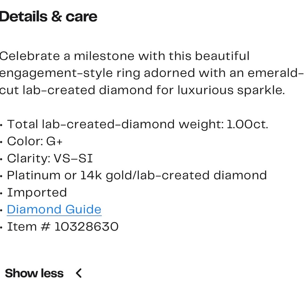 Badgley Mischka Emerald cut lab Created Diamond 1.00 ctw - Picture 7 of 15
